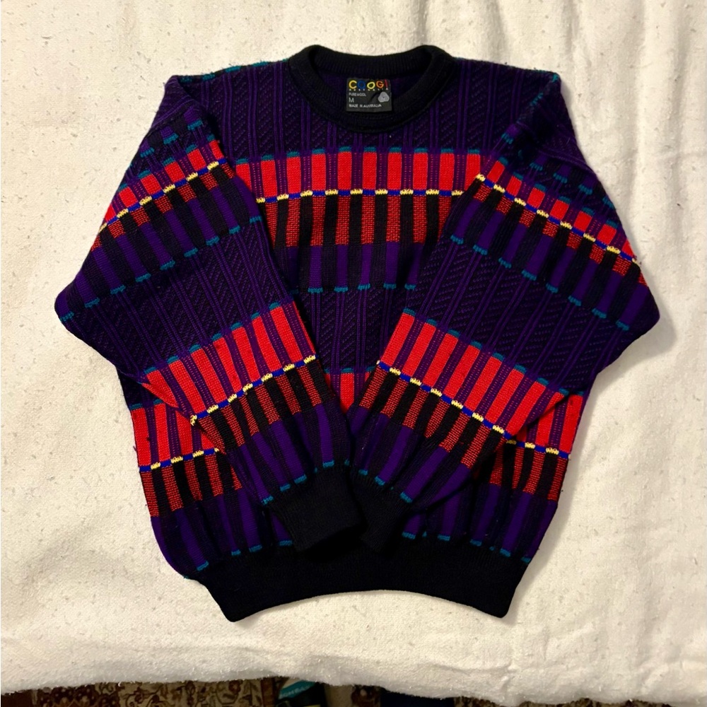 COOGI Vibrant Multicolor Crewneck Sweater